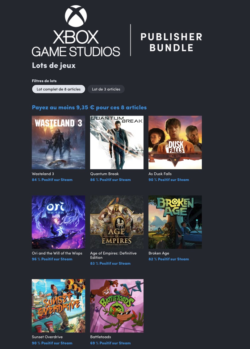 Humble Bundle : Un pack d'excellents jeux Xbox à 10 € au lieu de 200 ...